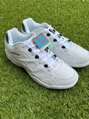 La Gear Men's White Leather Tennis Shoes Sneakers Size 12W New Without Box
